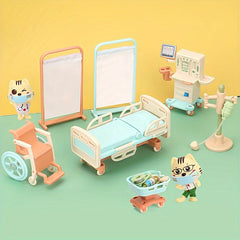 Cat Doctor Nursing Pet Toy Set - Educational DIY Puzzle Hospital & Ambulance Toy
