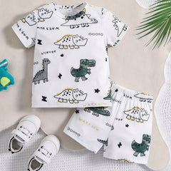 Baby Boy's Dinosaur T-shirt & Shorts Set - Child's Sweatshirt