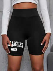 Los Angeles Print Short Leggings for Women
