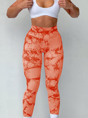 3pk Tie Dye High Waist Yoga Pants Scrunch Butt Leggings Women's Activewear