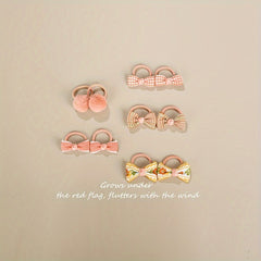 10pcs Bow Hair Ties for Girls
