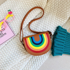 Cute Dino Bear Rainbow Coin Purse Wallet Crossbody Bag