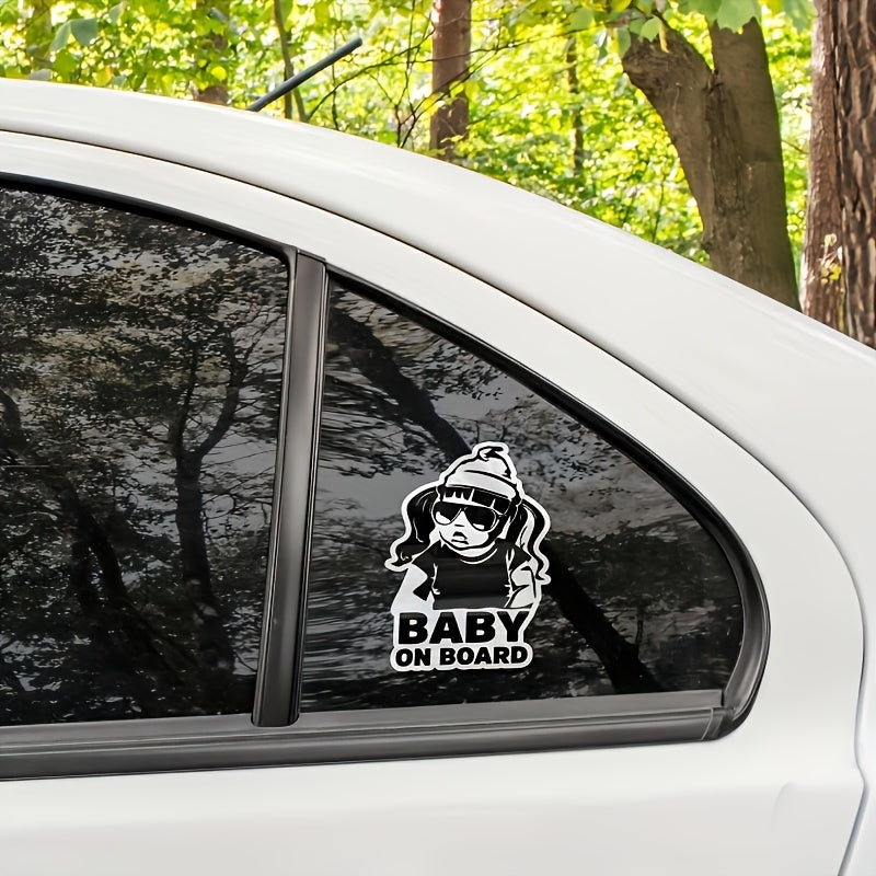 2PCS Car Vinyl Stickers Fun Signs Computer Phone Stickers