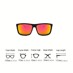 Men's Retro Mountaineering Hiking Square Sunglasses