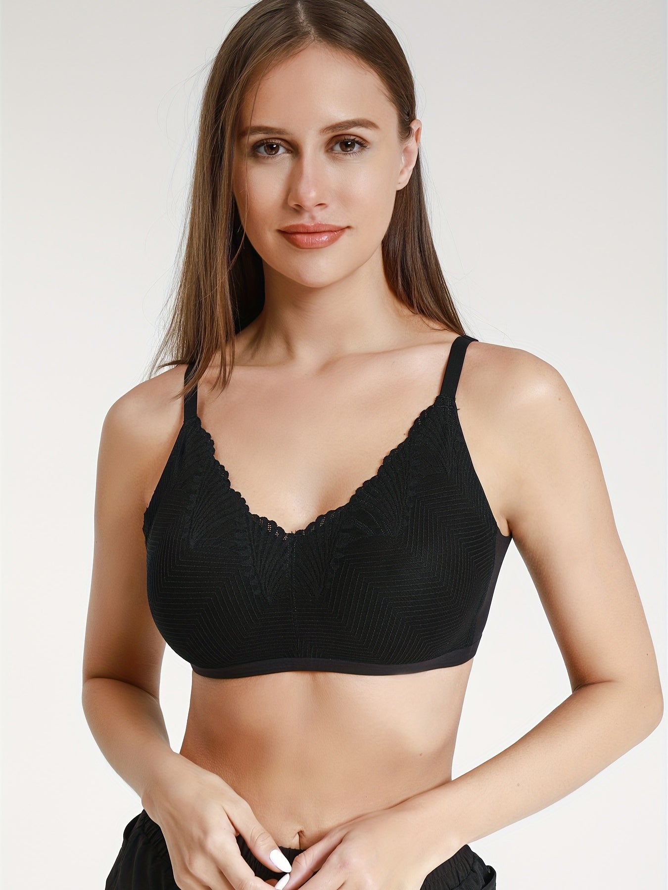 Women's Soft Lace Wireless Push Up Bra