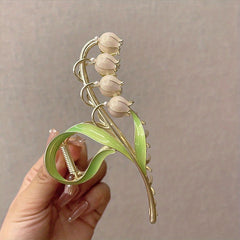 Vintage Flower Hair Clip with Daffodils & Four Flowers Fairy Hair Claw