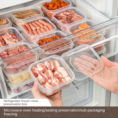 4pcs Clear Food Storage Box With Locking Lid Sealed Storage Baskets