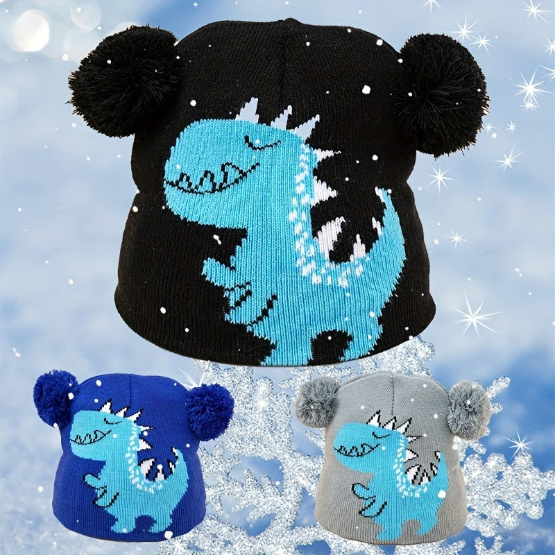 Children's Windproof Dinosaur Winter Hat Hand Wash