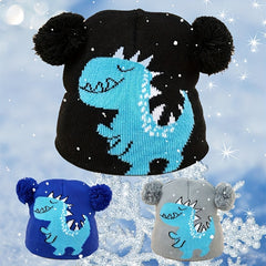 Children's Windproof Dinosaur Winter Hat Hand Wash