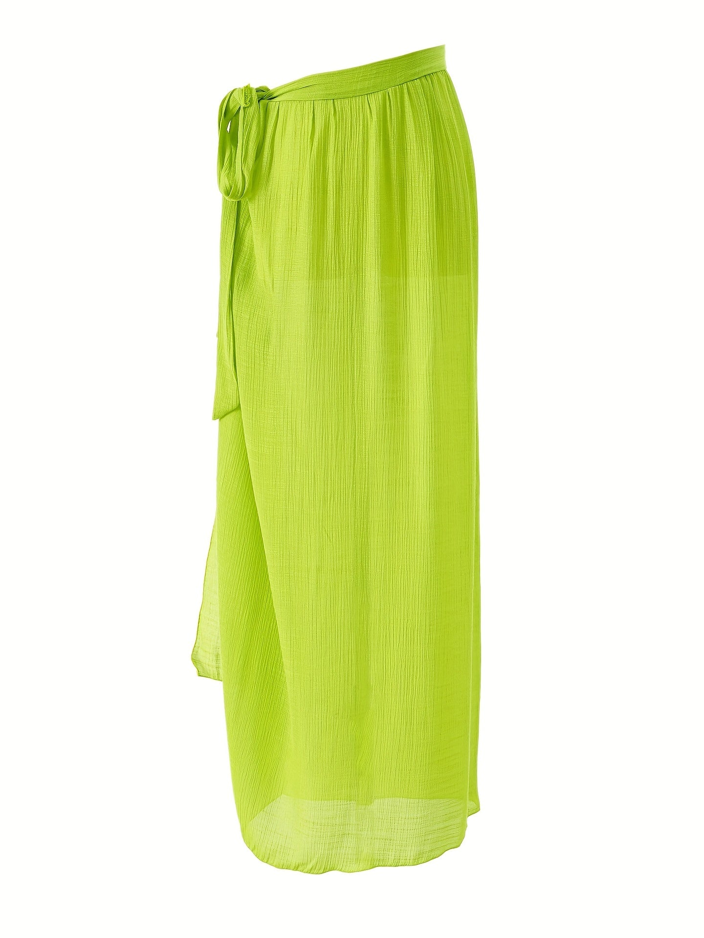 Sheer Cover Up Skirt Tie Side Beachwear Boho Style