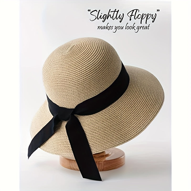 Wide Brim Floppy Sun Hat UV Protection Straw Hats For Summer