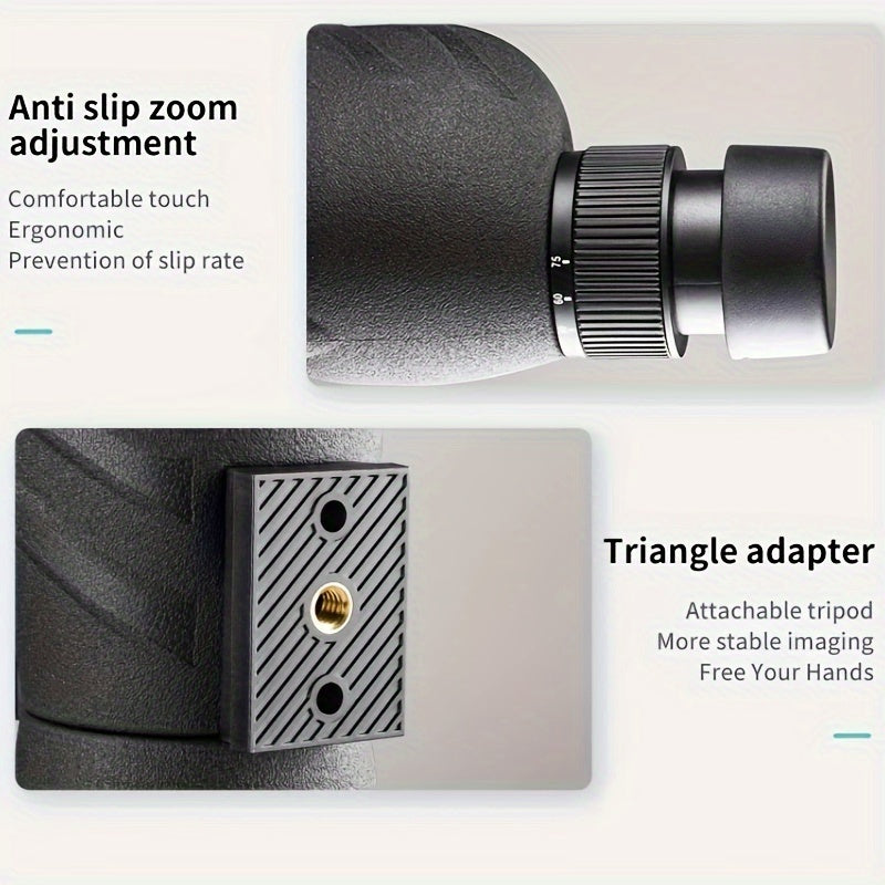 60mm Large Obj Lens Outdoor Monocular with Tripod - Christmas Gift