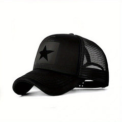 Unisex Mesh Trucker Hat Hip Hop Pentagram Print Baseball Cap