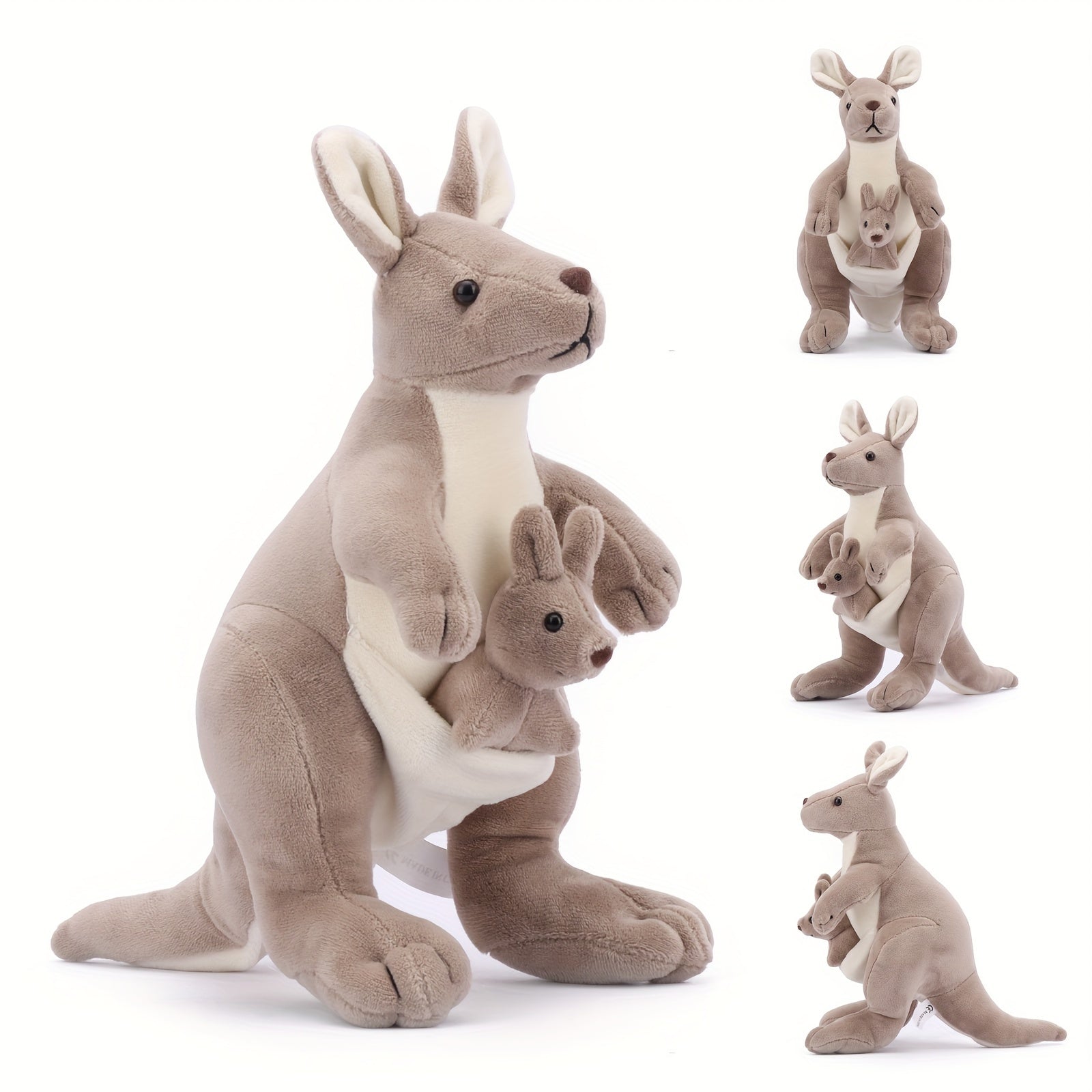Simulation Kangaroo Plush Toy Mother and Baby Soft Stuffed Animals