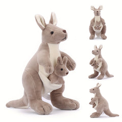 Simulation Kangaroo Plush Toy Mother and Baby Soft Stuffed Animals
