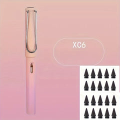 Cherry Pink Pen With 36 Tips Eternal Pencil Technology for Writing Sketching