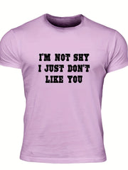 Bold & Unapologetic Men's Letter Print T-shirt for Summer