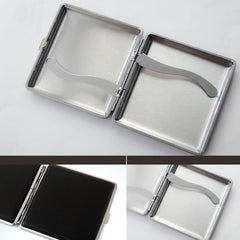 PU Leather Cigarette Case Box Metal Holder for Smoker