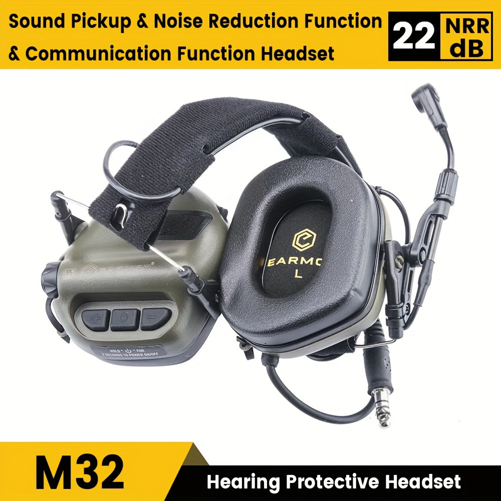 Airsoft Sports Headset Anti Noise Headphones NRR 22dB Ear Protecti