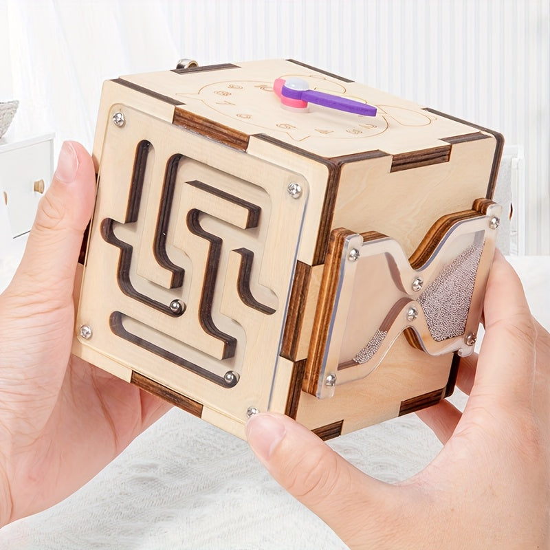 Hexahedron Busy Board Locking Mechanism Activity House