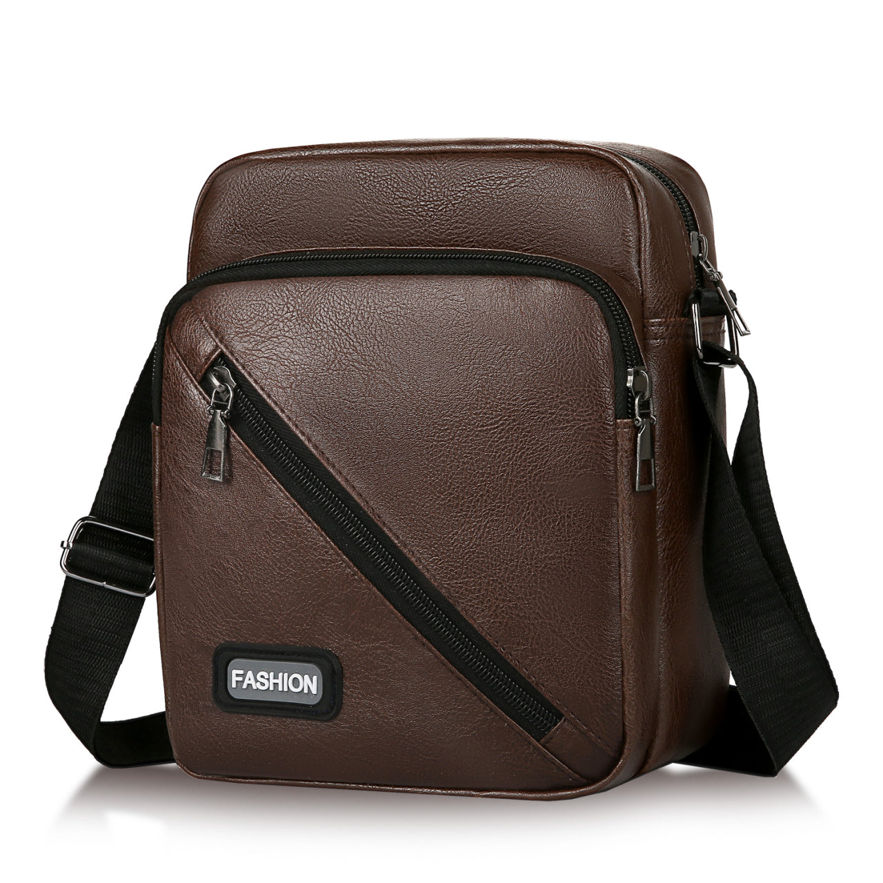 Men's PU Leather Bag Shoulder Bag Business Casual Large Capacity Messenger Bag