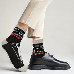 Men's Mathematical Pattern Crew Socks Cotton Blend Comfy Casual Unisex Socks