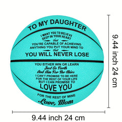 Engraved Basketball To My Daughter You Will Never Lose Graduation Birthday Gift