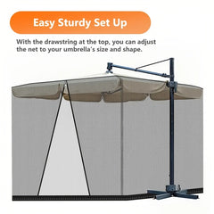 Outdoor Screen Hanging Tent Mosquito Net For Patio Umbrella