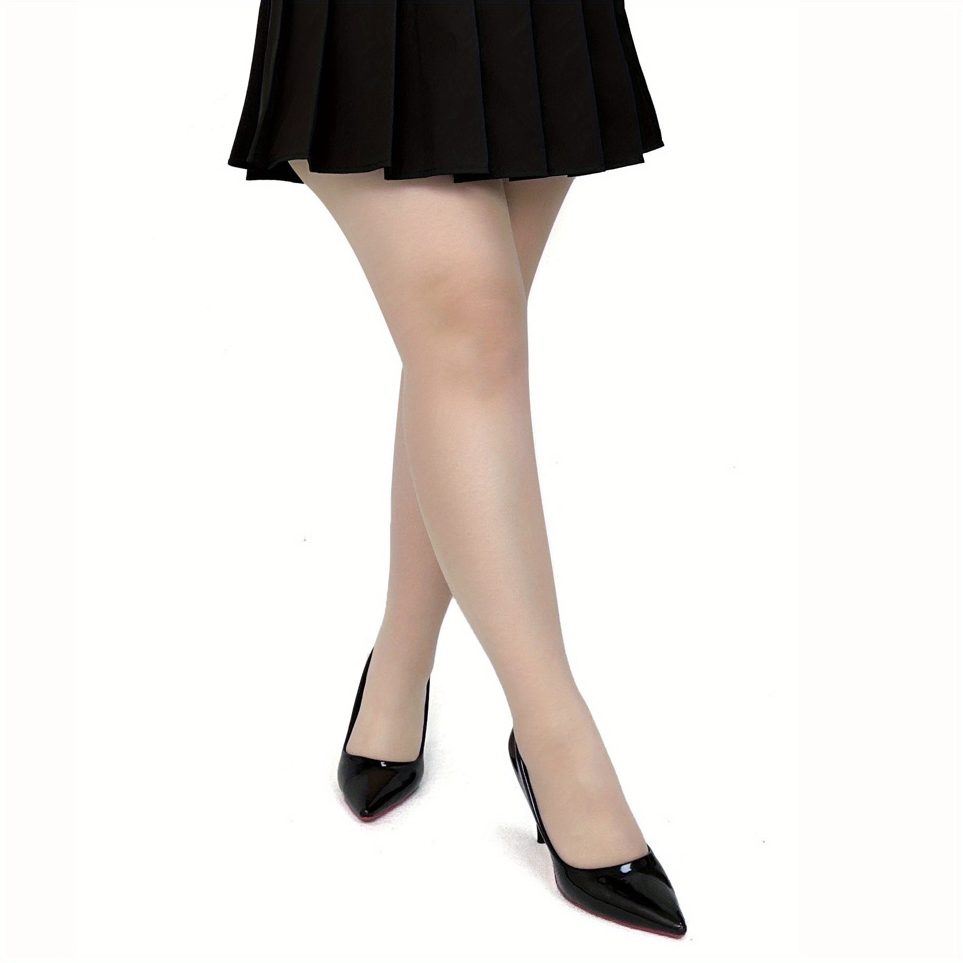 Sheer High Waist Pantyhose Anti-Snag Footed Stockings