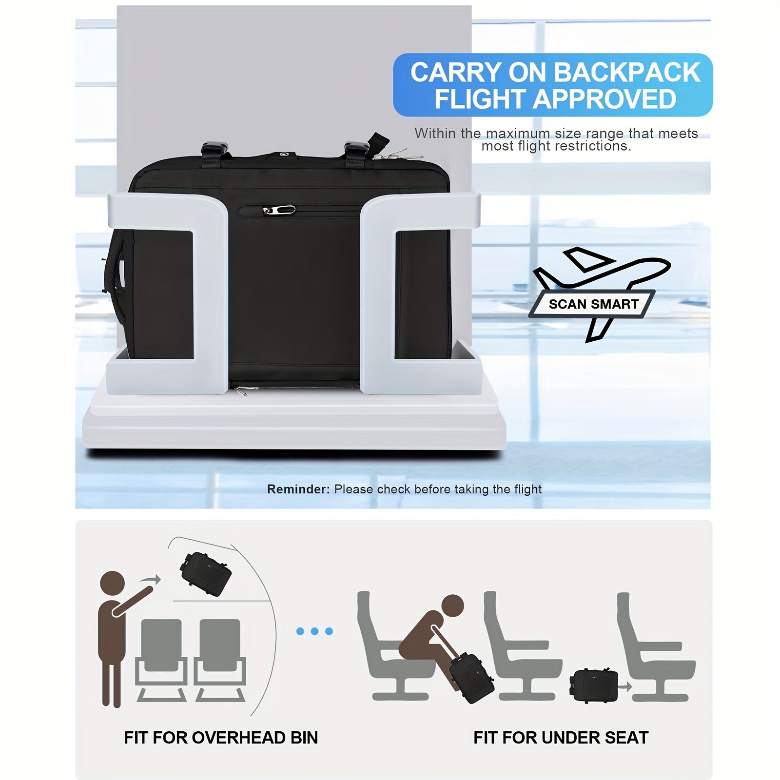 Large Capacity Business Travel Backpack for Men and Women