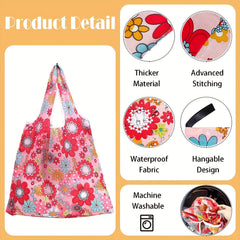 Reusable Grocery Bags Shoulder Bag Lightweight Shopper Foldable Bag