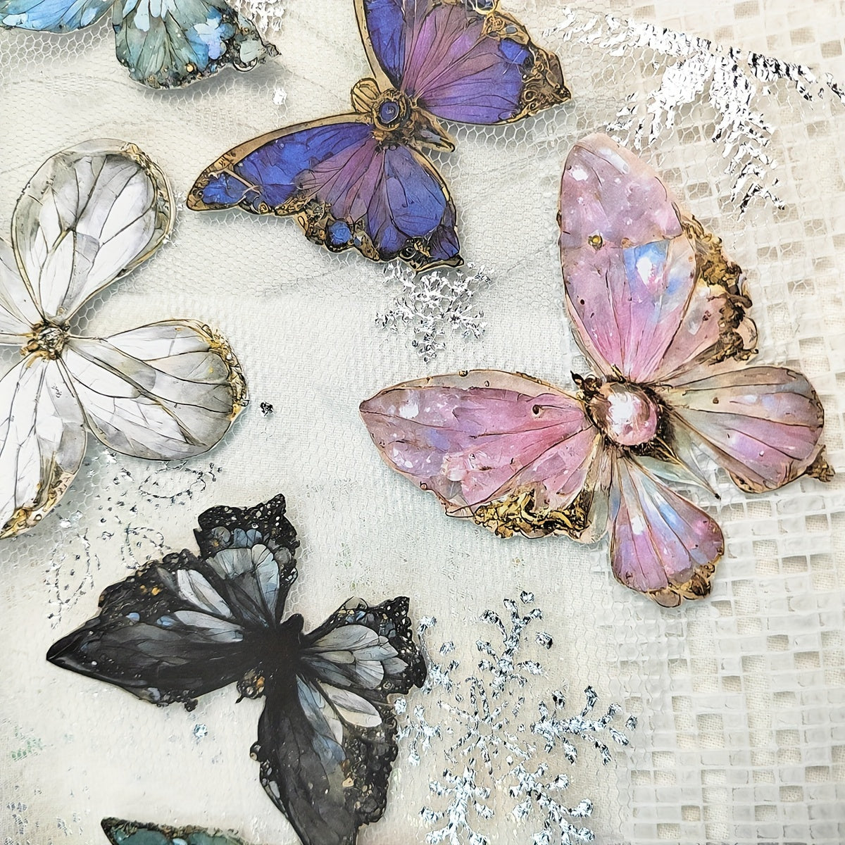 18 Sheets Vintage Butterfly Scrapbook Paper for DIY Crafts