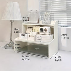 Double Layer Heightening Storage Rack for Office and Dorm