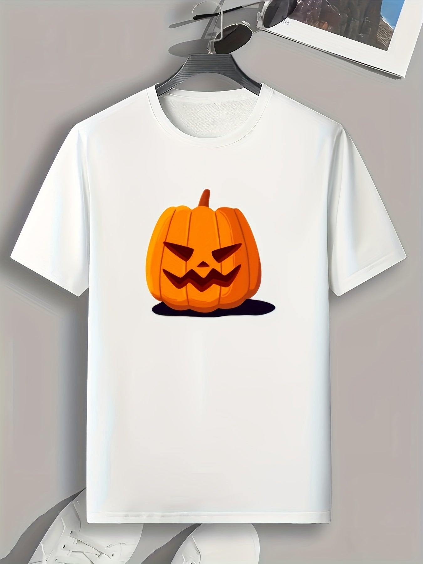 Halloween Pumpkin Print Men's Graphic T-shirt