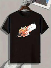 Plane Print Men's Graphic T shirt Casual Tee For Summer