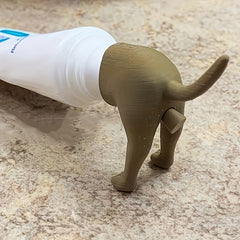 Pooping Dog Butt Toothpaste Topper Funny Dispenser