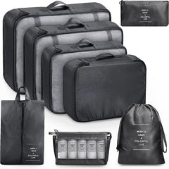 8PC Luggage Packing Cubes Set Waterproof Tavel Luggage Organizer For Suitcase