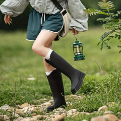 Quick Drying Flat Rain Boots Waterproof Non Slip PVC Garden Shoes