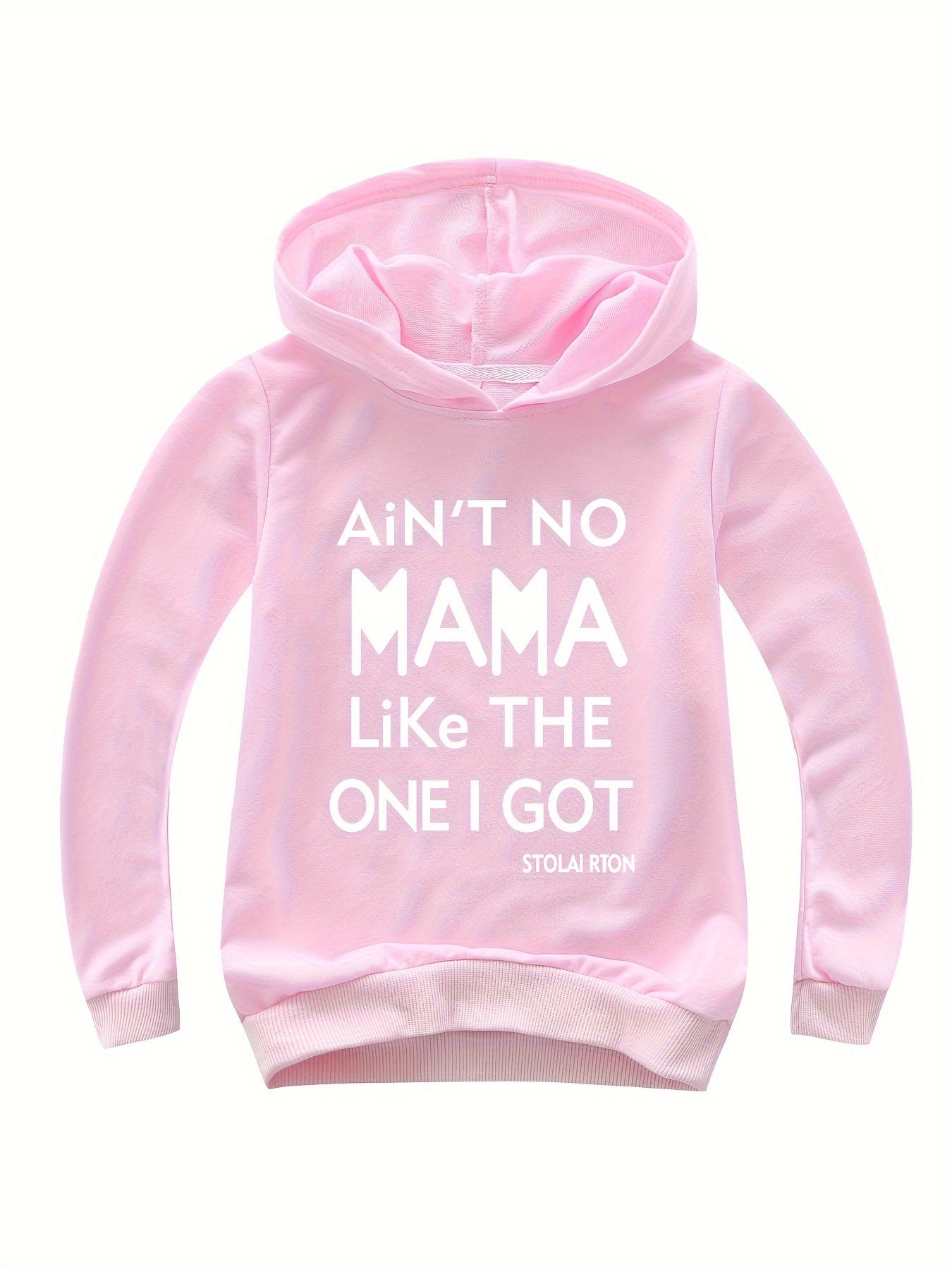 Cozy Letter Print Hoodie For Boys Girls Toddlers 1 SIZE UP