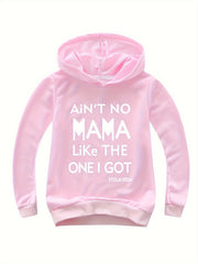 Cozy Letter Print Hoodie For Boys Girls Toddlers 1 SIZE UP