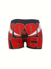 Letter Print Skinny Shorts for Women