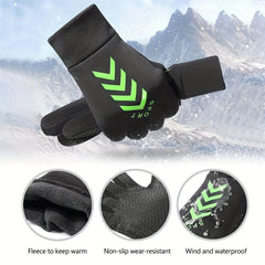 Full Finger Touch Screen Winter Gloves Waterproof Warm Fleece