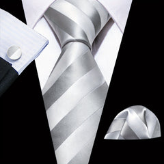 Barry Wang Wide Striped Tie Set for Evening Performances