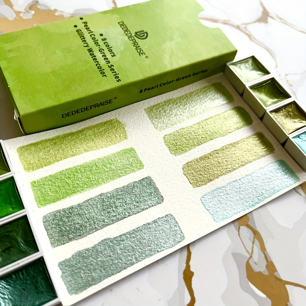 Dededepraise Metallic Watercolor Set Starry Watercolor In Portable Box