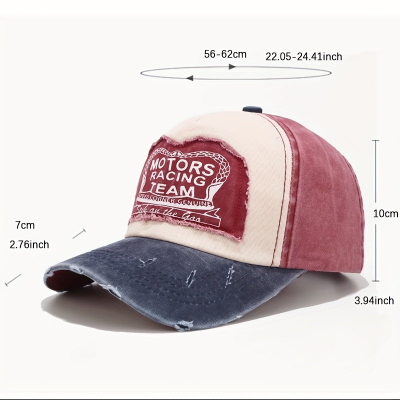 Matching Baseball Cap Outdoor Sunshade Hat Washed Peaked Cap