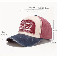 Matching Baseball Cap Outdoor Sunshade Hat Washed Peaked Cap