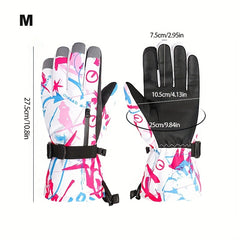 Waterproof Ski Snowboard Gloves Winter Warm Mittens Cold Weather Touchscreen