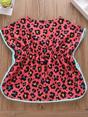 Baby Girls Cartoon Graphic Sleeveless Cover Up Dress
