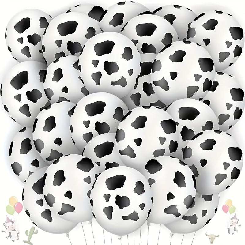 50 Cow Print Balloons 12 Inch for Cow Themed Party