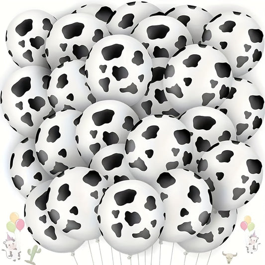 50 Cow Print Balloons 12 Inch for Cow Themed Party